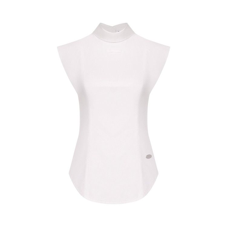 Jean Paul Gaultier Sleeveless Reversed Shirt With Pointy Boobs 'White'