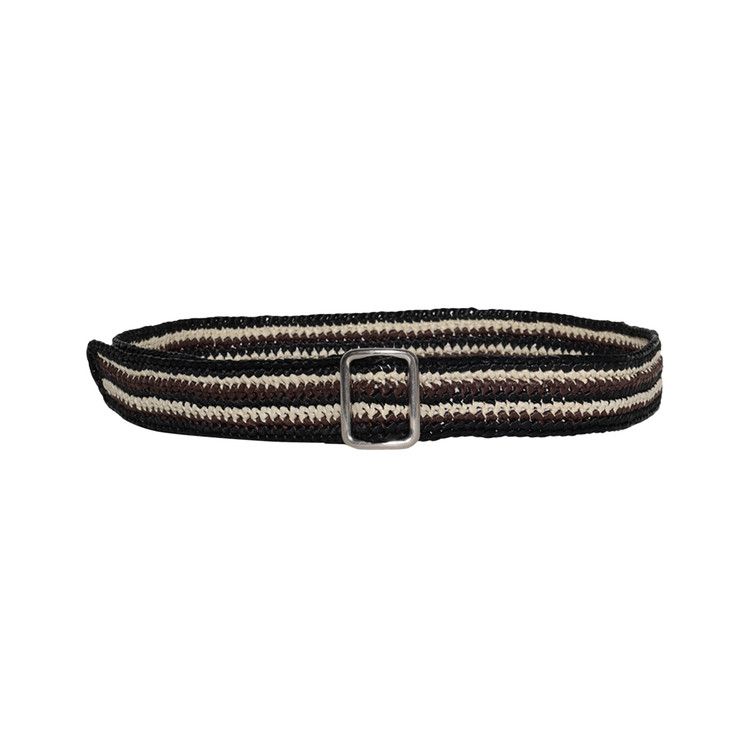 The Row Ara Belt 'Black/Dark Brown/Ivory Ans'