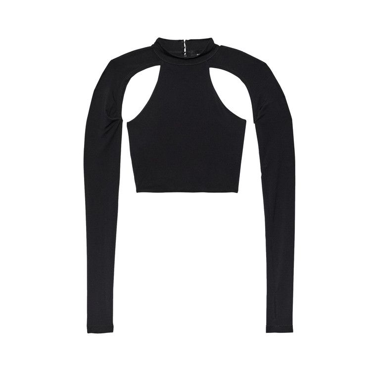 PURPLE BRAND Cut Out Cropped Top 'Black'