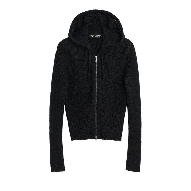 Our Legacy Compact Zipper Hood 'Black Fuzzy Alpaca'