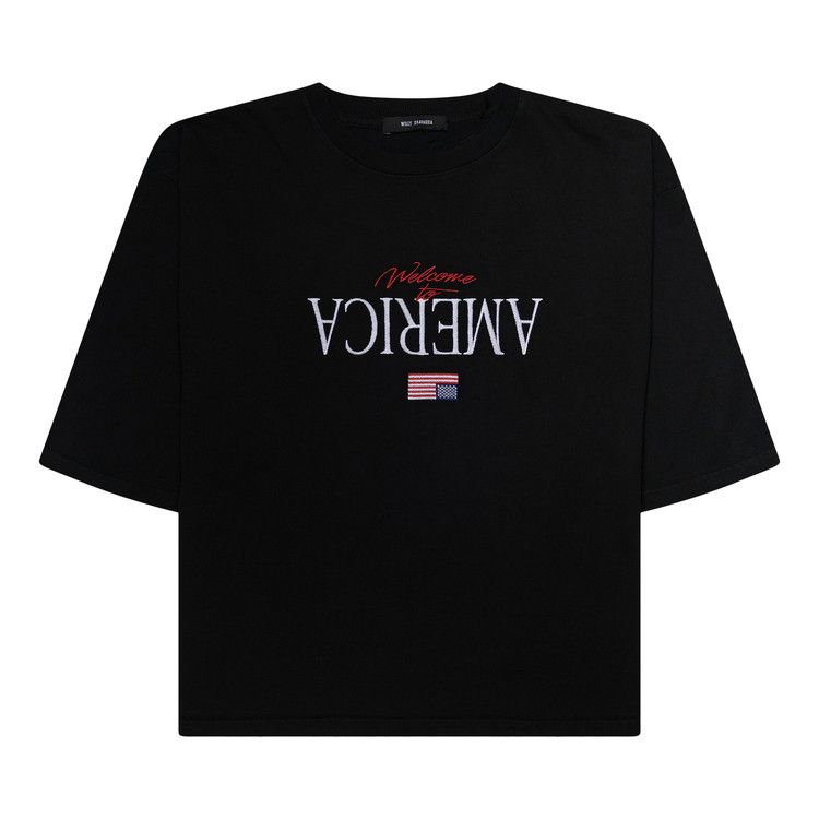 Willy Chavarria Welcome To America Buffalo Tee 'Black'