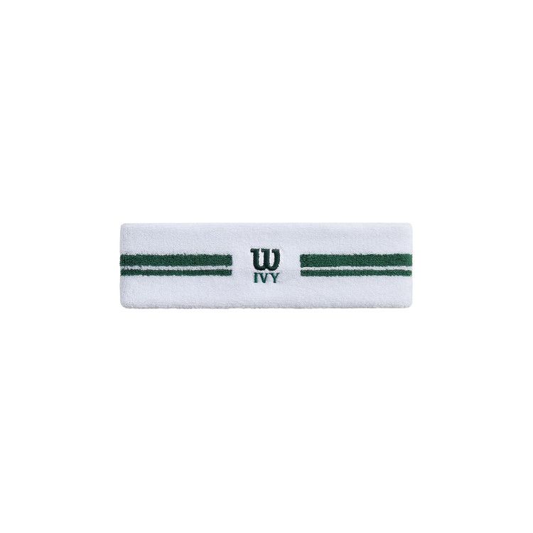 Kith Ivy For Wilson Terry Stripe Headband 'White'