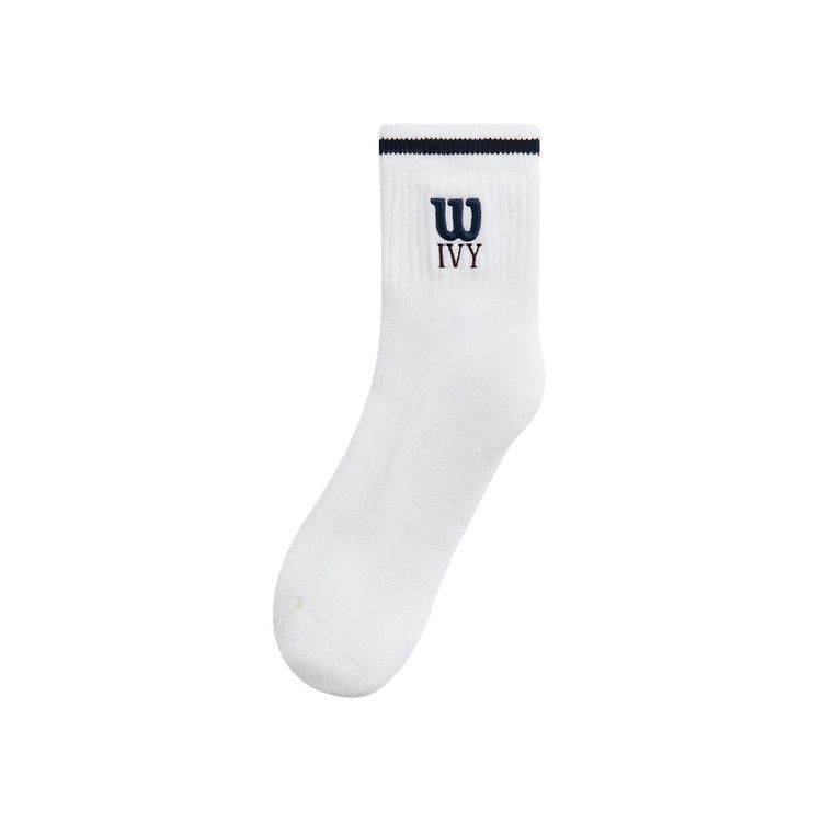 Kith Ivy For Wilson Quarter Top Socks 'White / Port Royal'