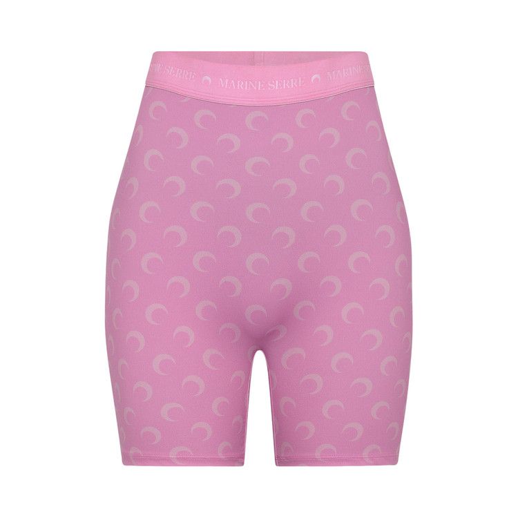 Marine Serre Moon Printed Jersey Mini Shorts 'Pink'