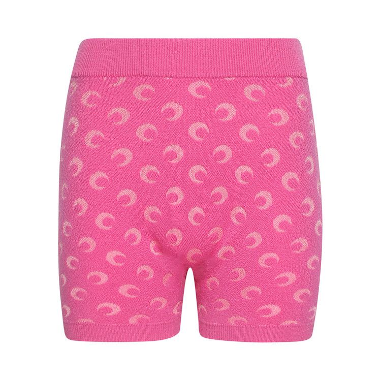 Marine Serre Moon Jacquard Knit Shorts 'Pink'