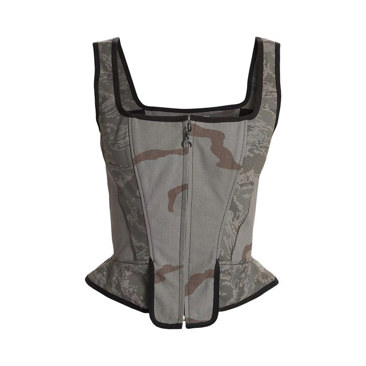 Marine Serre Regenerated Camo Corset 'Dark Grey'