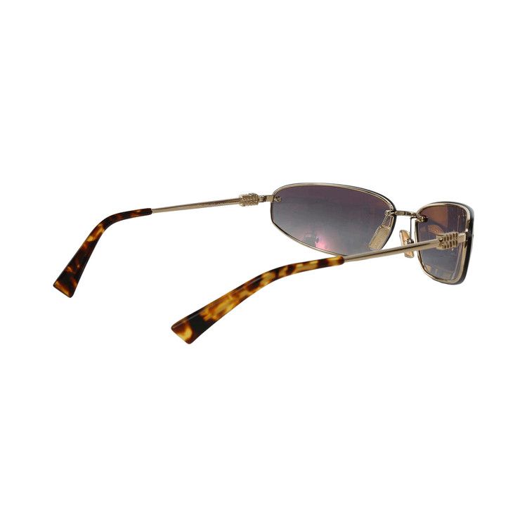 Miu Miu Logo Nocturne Sunglasses 'Pale Gold'