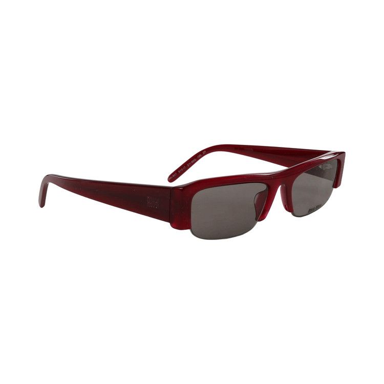 Miu Miu Half Frame Sunglasses 'Opaline Burgundy'