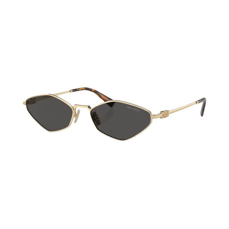 Miu Miu Logo Sunglasses 'Pale Gold'