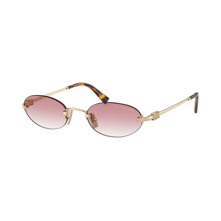 Miu Miu Oval Sunglasses 'Pale Gold'