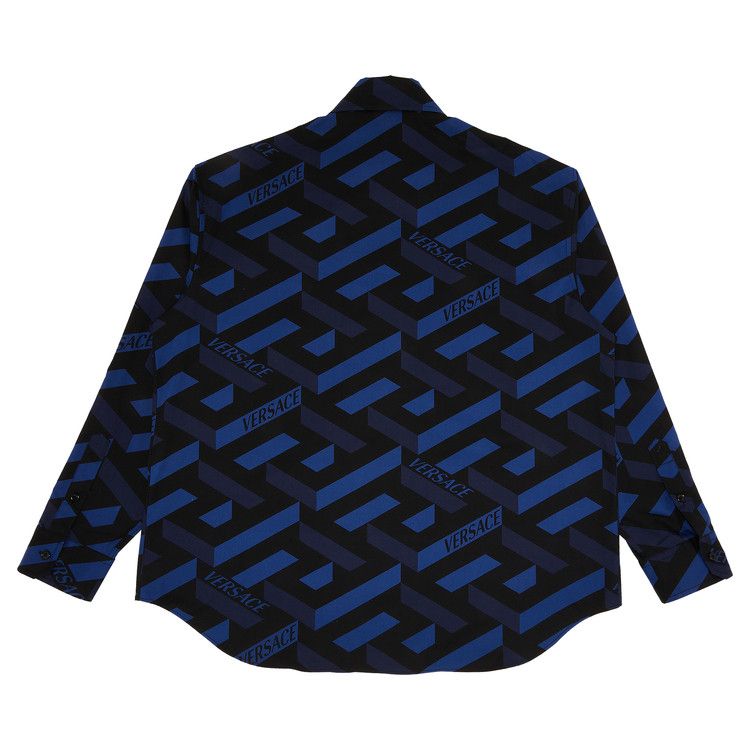 Versace Informal Monogram Shirt 'Navy/Black'