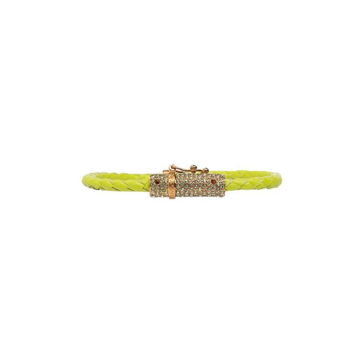 Versace Braided Bracelet 'Acid Lime/Versace Gold'