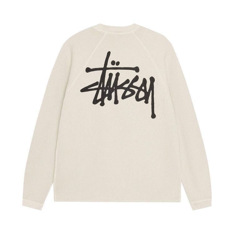 Stussy Raglan Thermal Long-Sleeve Crew 'Bone'