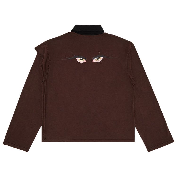 Ottolinger Long-Sleeve Polo 'Dark Brown Wash'