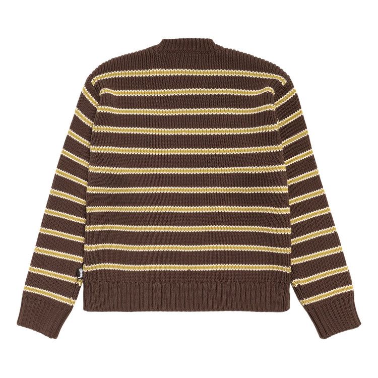 Stussy Stripe Knit Crew 'Forest'