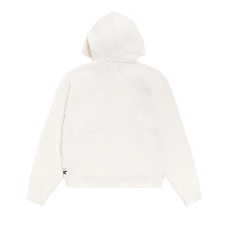 Stussy Textured Zip Hooded Sweater 'Bone'