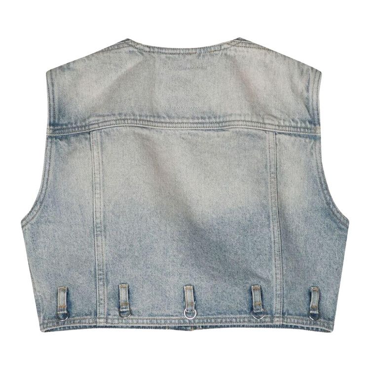 Courrèges Multiflex Denim Cropped Vest 'Light Blue Wash'