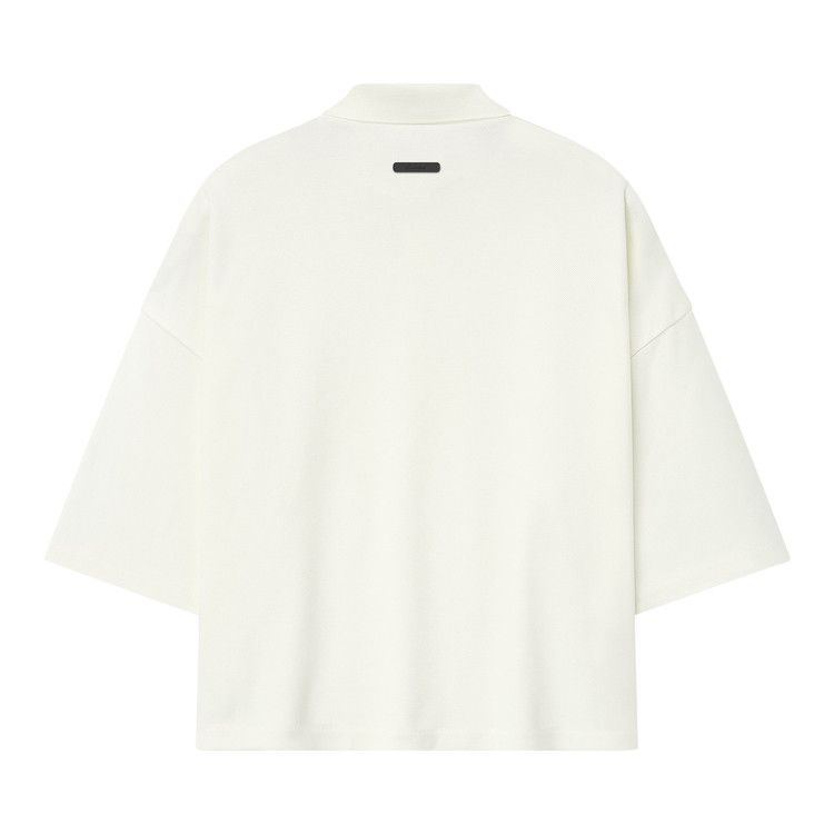 Fear of God Essentials Pique Signature 90s Cropped Polo 'Ivory'