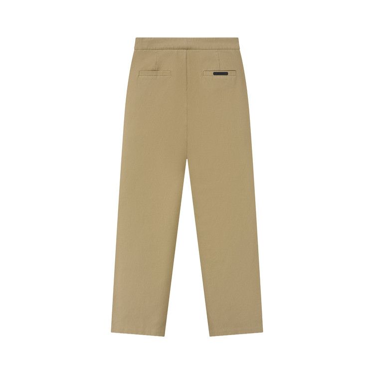 Fear of God Essentials Cotton Canvas Pleat Front Pant 'Dune'