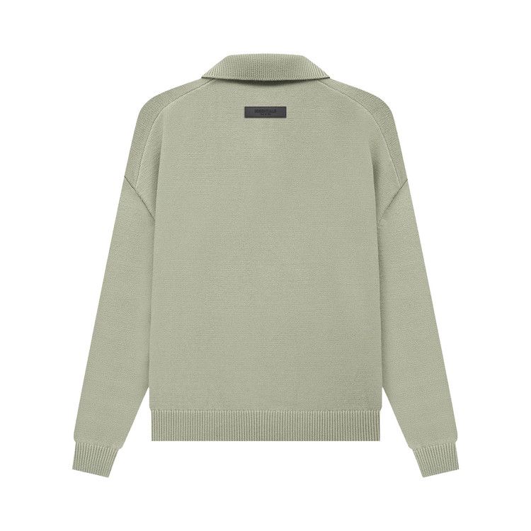 Fear of God Essentials Knit Long-Sleeve Polo 'Sea Foam'