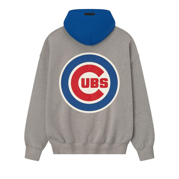 Fear of God Essentials Cubs Sport Hoodie 'Concrete Heather/Blue'