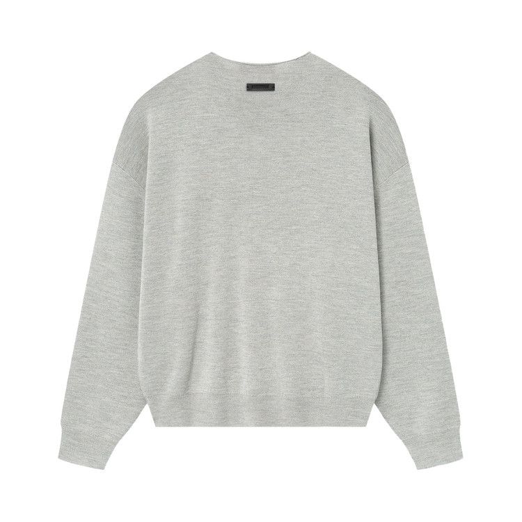 Fear of God Essentials Merino Long Sleeve Crewneck Sweater 'Concrete Heather'
