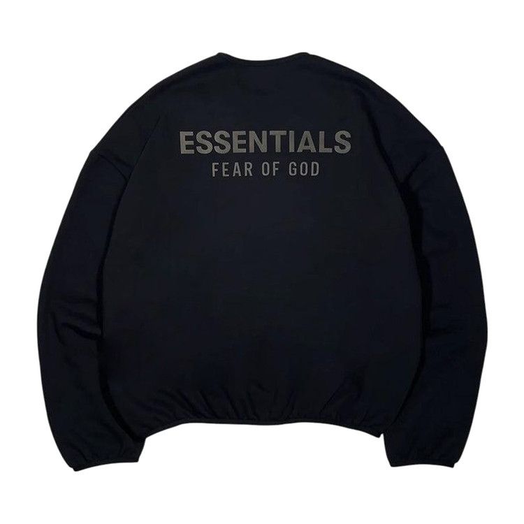 Fear of God Essentials Modern Fit Fleece Crewneck 'Jet Black'