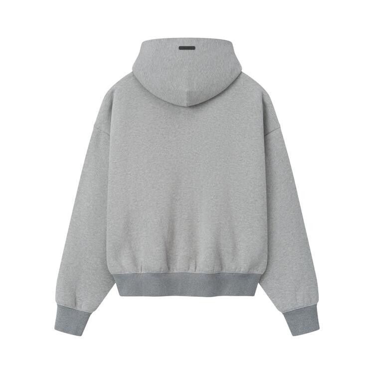 Fear of God Essentials Signature Classic Full Zip Hoodie 'Concrete Heather'