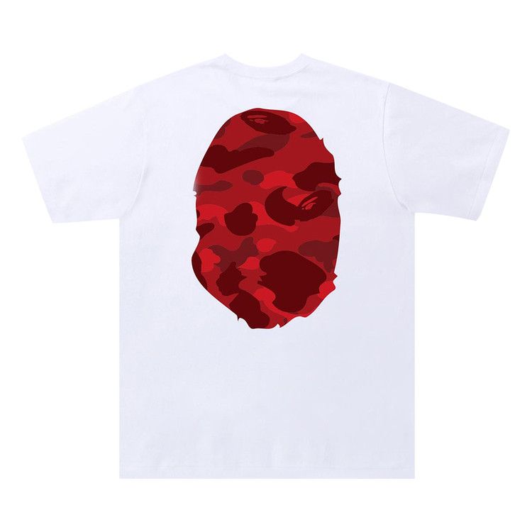BAPE Color Camo Big Ape Head Tee 'White/Red'