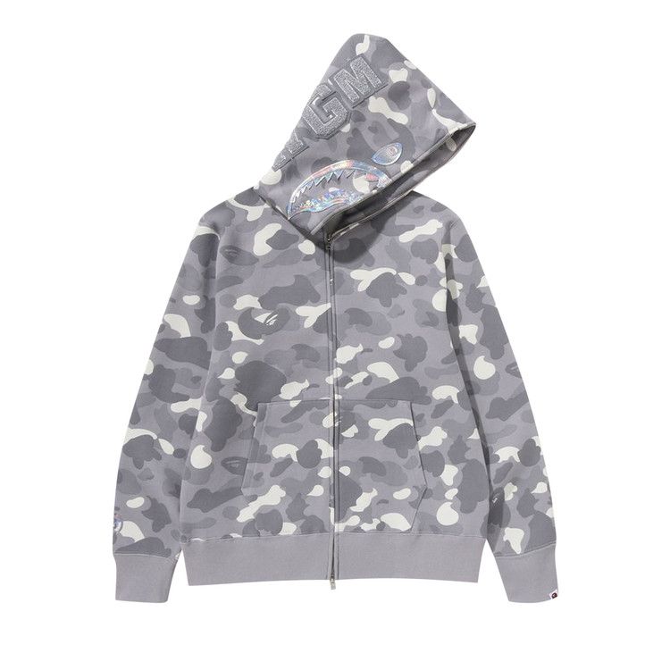 BAPE City Camo Shark Full Zip Hoodie 'Grey'