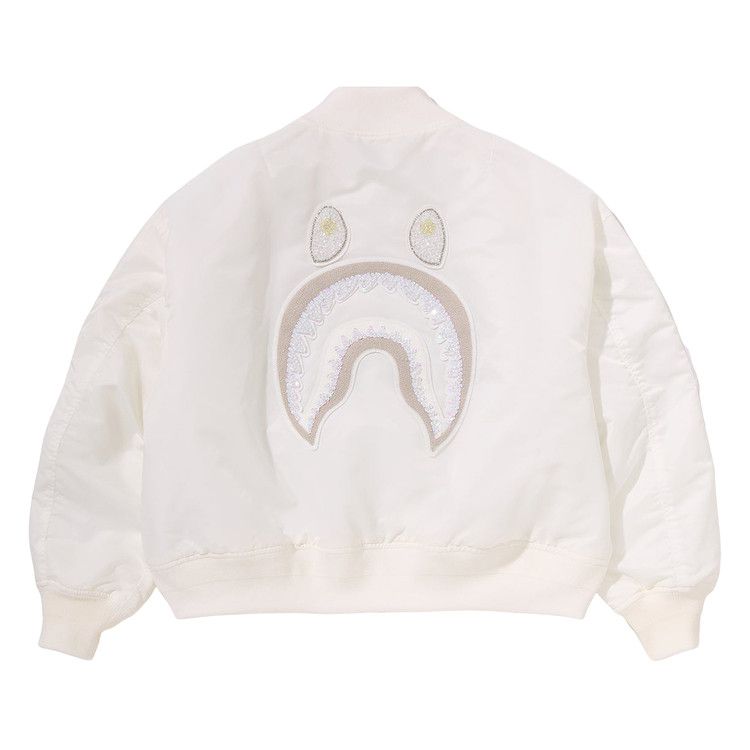 BAPE Oversized Shark Ma-1 Jacket 'White'