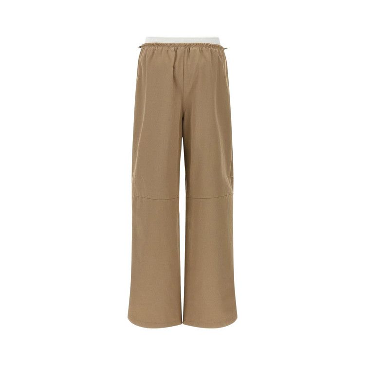 Alexander Wang Articulated Knee Mid Rise Logo Elastic Pants 'Warm Taupe'