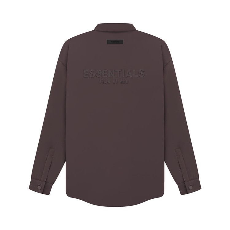 Fear of God Essentials Filled Nylon Shirt Jacket 'Plum'