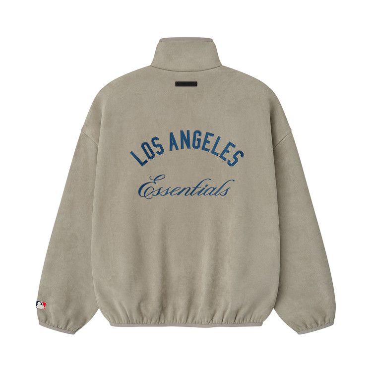 Fear of God Essentials Dodgers Suede Fleece Modern Half Zip 'Seal'