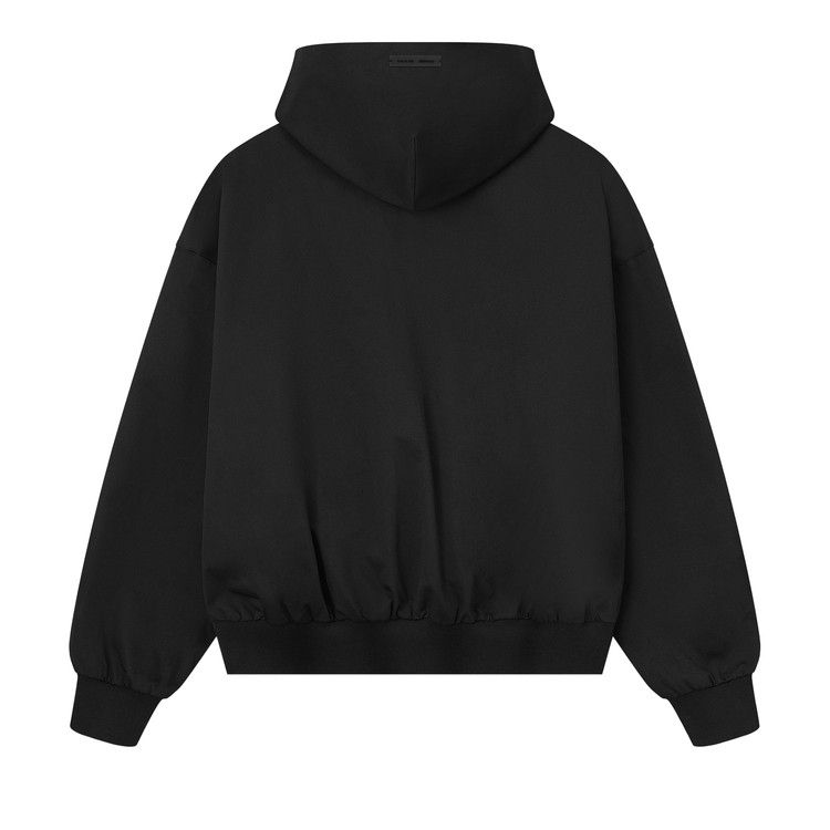 Fear of God Essentials Poly Twill Bomber Hoodie 'Jet Black'