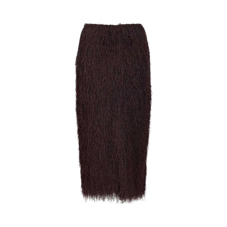 Dries Van Noten Fringed Polyester Skirt 'Dark Purple'