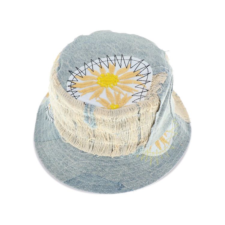 Who Decides War Daisy Upcycled Bucket Hat 'Sky'