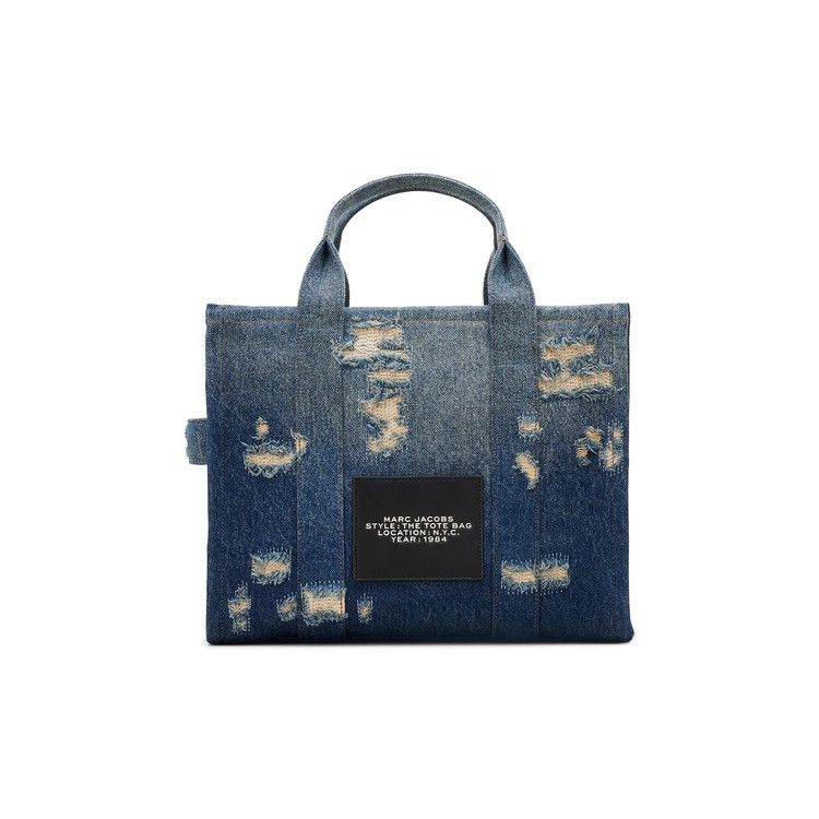 Marc Jacobs Rip And Repair Denim Medium Tote Bag 'Punk/Indigo'