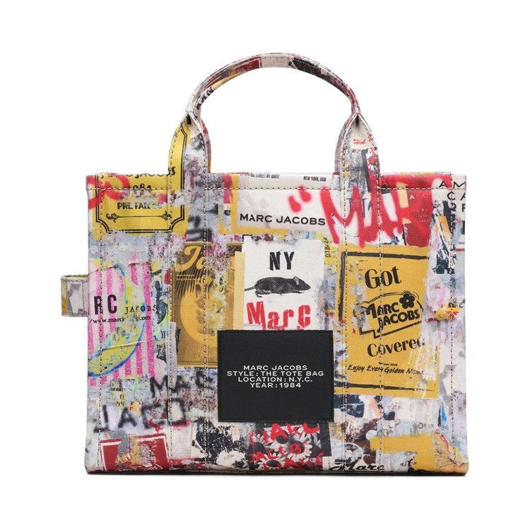 Marc Jacobs The Medium Pop Americana Canvas Tote Bag 'White/Multicolor'