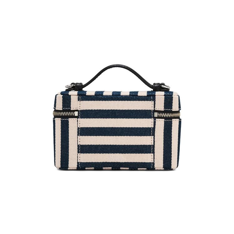 Marc Jacobs Stripe Canvas Everyday Logo Vanity Bag 'Blue Sea'