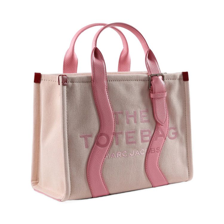 Marc Jacobs The Medium Wavy Canvas Tote Bag 'Powder Pink'