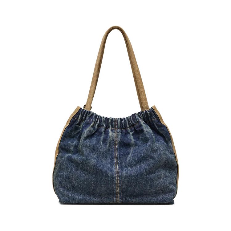 Marc Jacobs Denim Suede Cristina Tote Bag 'Dark Wash'