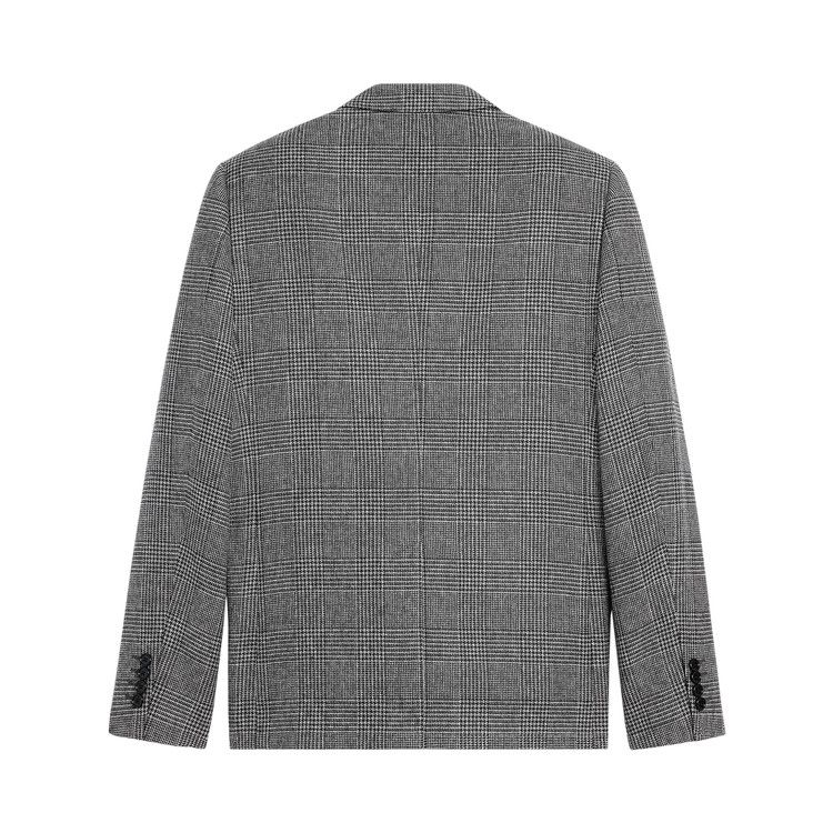 CELINE Mods Jacket In Prince Of Wales 'Black/Craie'