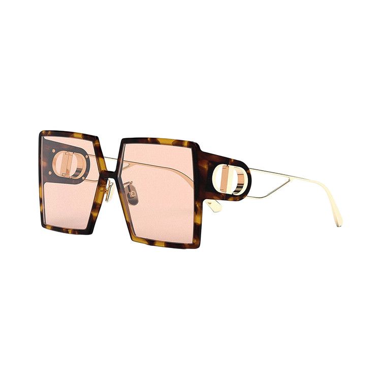 Dior Montaigne Square Sunglasses 'Brown/Pink'