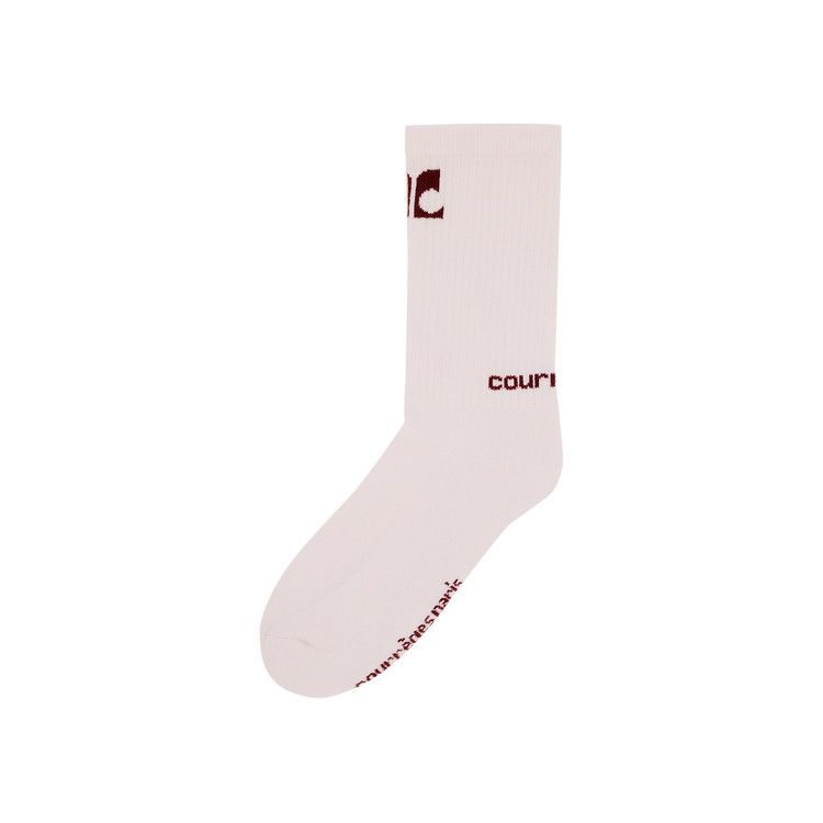 Courrèges AC Sports Socks 'Powder Pink/Groseille Fonce'