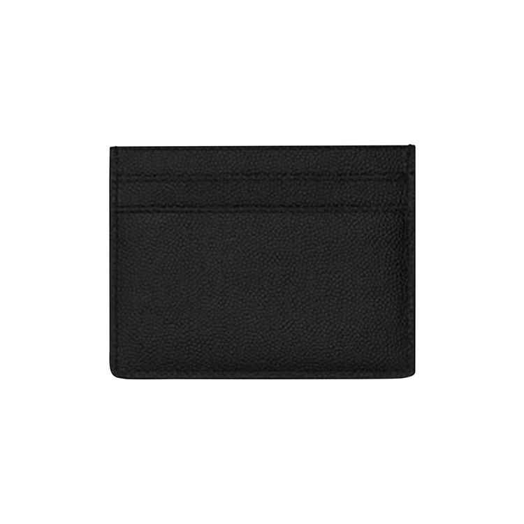 Saint Laurent Saint Laurent Full Grain Leather Credit Card Case 'Black'