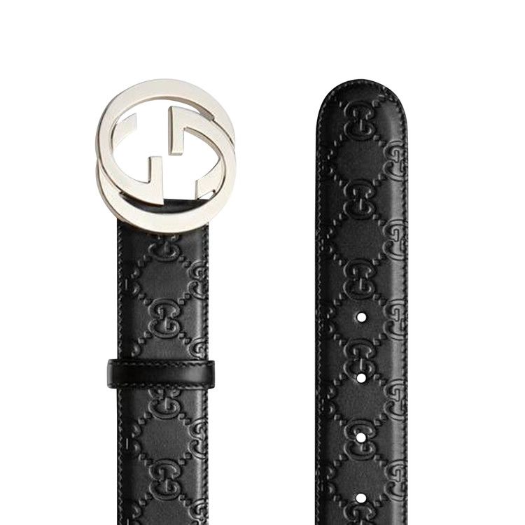 Gucci Interlocking GG Leather Belt 'Black'