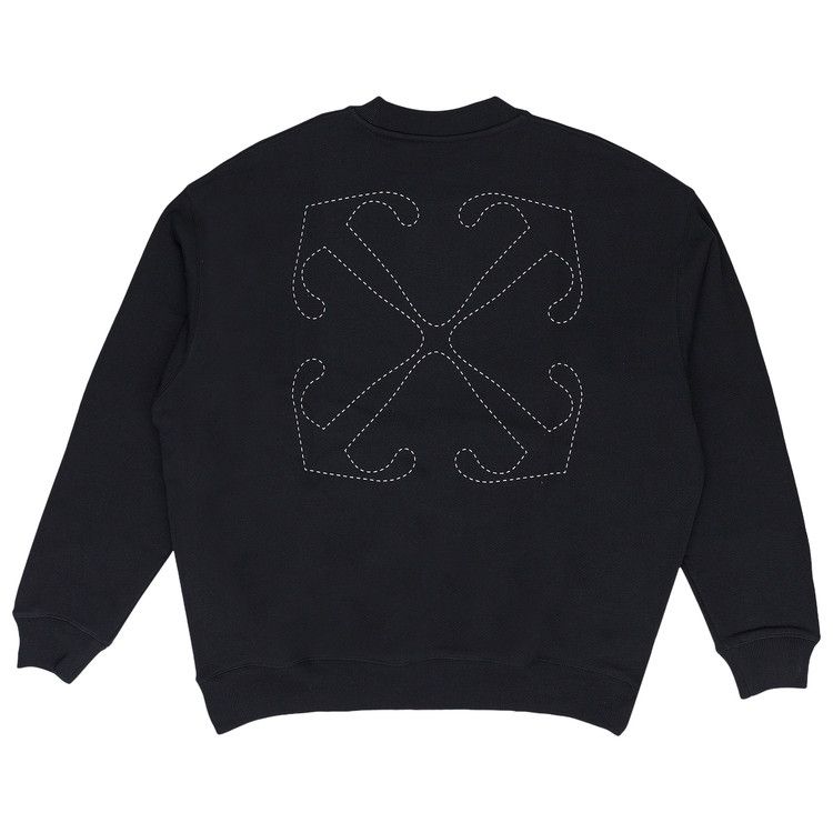 Off-White Dotted Arrow Diagonal Skate Crewneck 'Black/White'