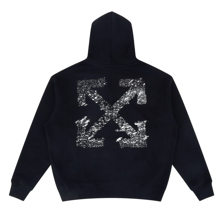 Off-White Paint Splatter Arrow Diag French Terry Hoodie 'Black'