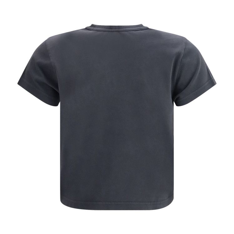 Alexander Wang Shrunken Tee with Hotfix Logo 'Washed Black'